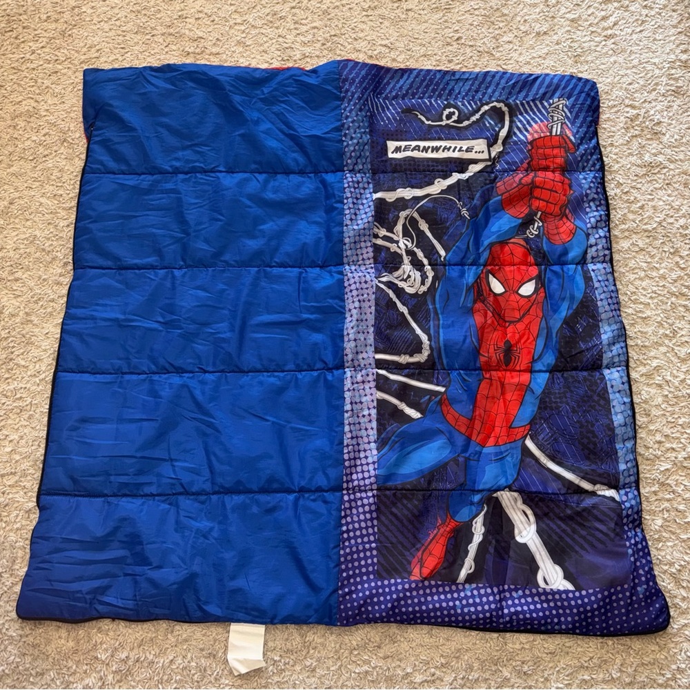 Kids Marvel Blue and Red Spider-Man Sleeping Bag